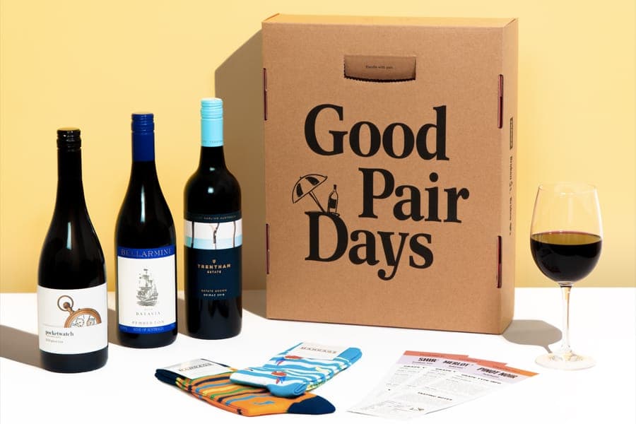 wine and socks for father's day