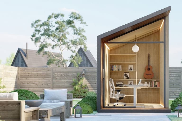 Zen Prefab Work Pod in lawn