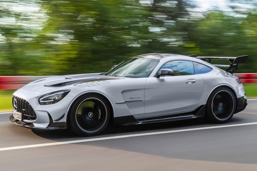 2021 Merc AMG GT Black Series on the road