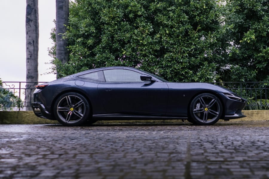 ferrari roma side view