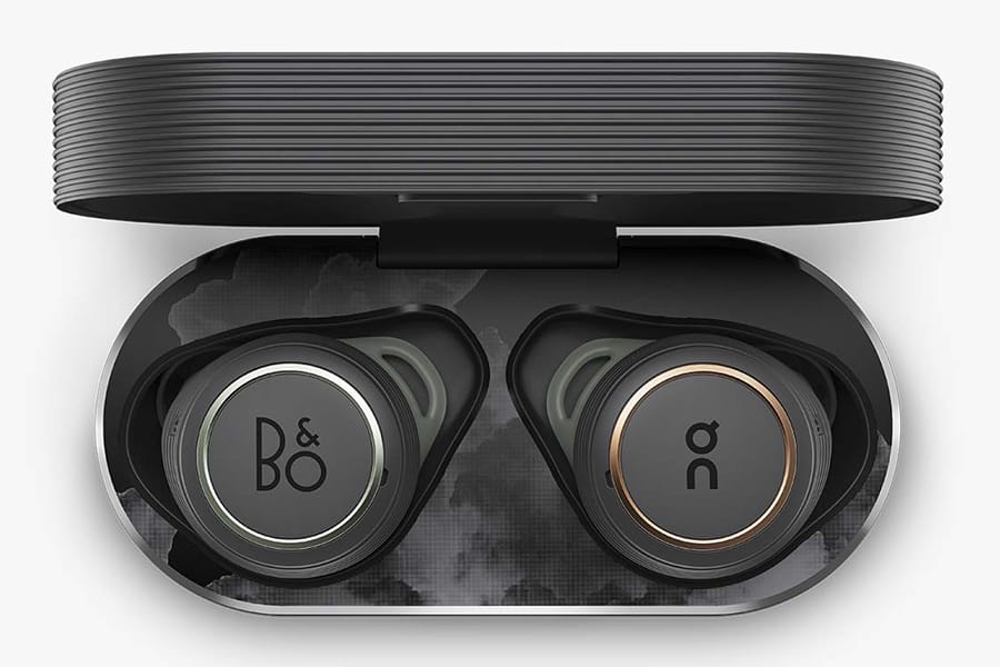 On x B&O headphones top view