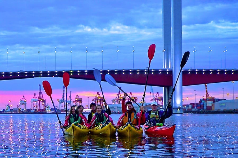 Kayaking down the Yarra