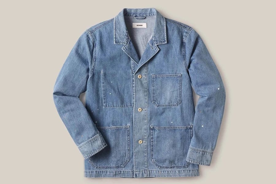 Buck Mason's New Light Denim Wash Line long sleeves