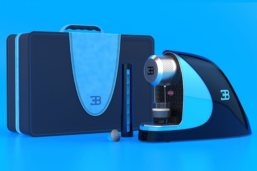 Bugatti Etiron espresso machine with carrying case