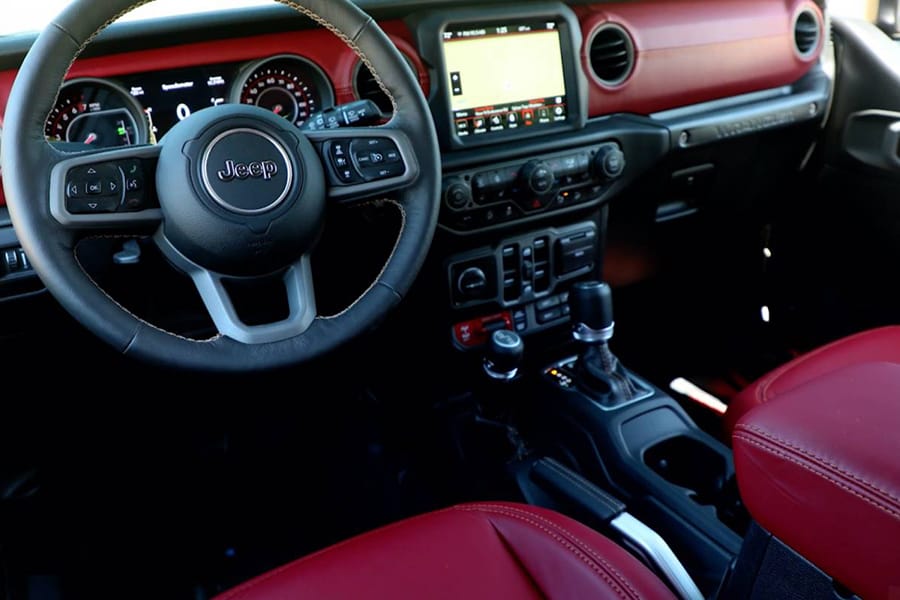 Jeep® Introduces New 6.4-liter V-8 Wrangler Rubicon 392 Concept dashboard and steering wheel
