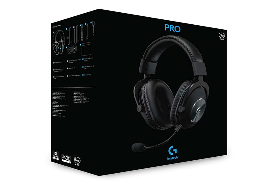 Logitech Pro X wirless gaming headset box