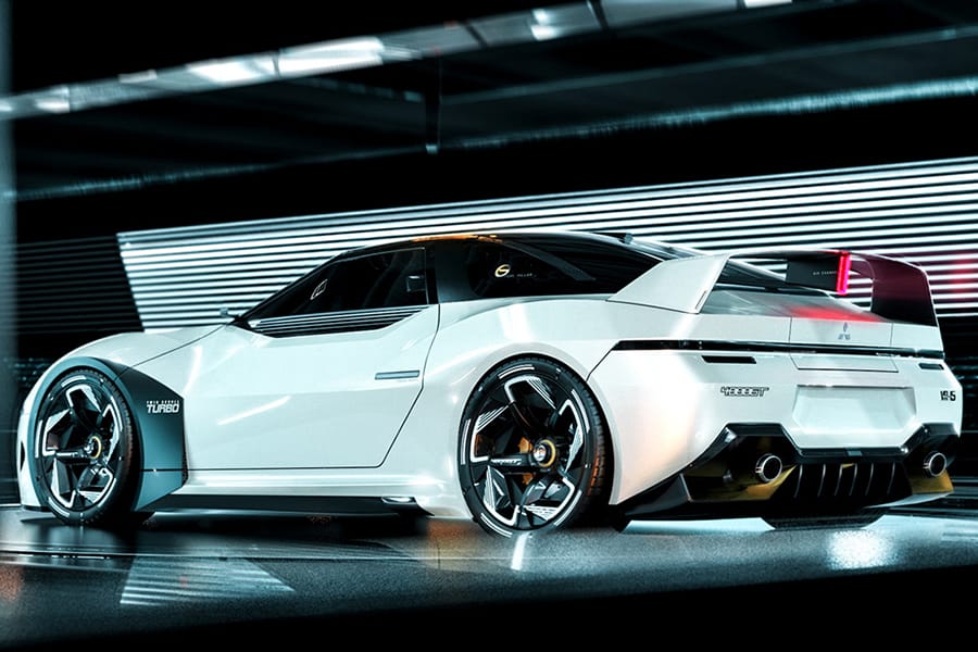 Whtie Mitsubshi 4000GT Fan Concept