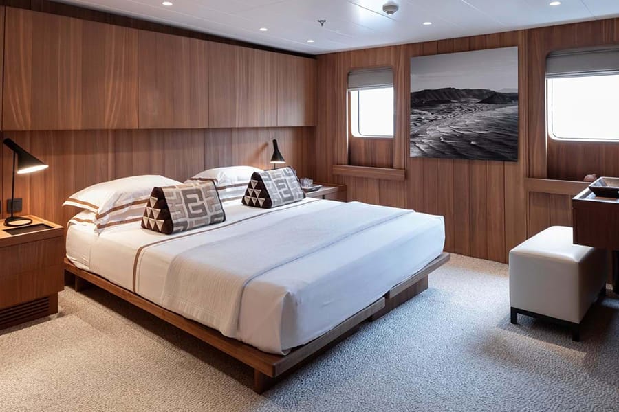 Russian Navy Ship converted to Superyacht bedroom