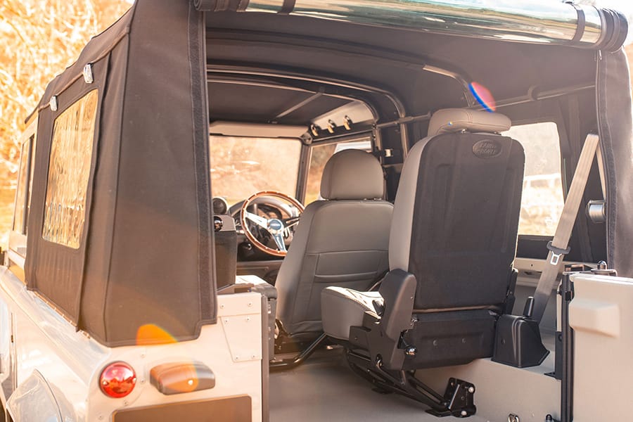 Twisted Auto V8 Defender Stage One back view compartment