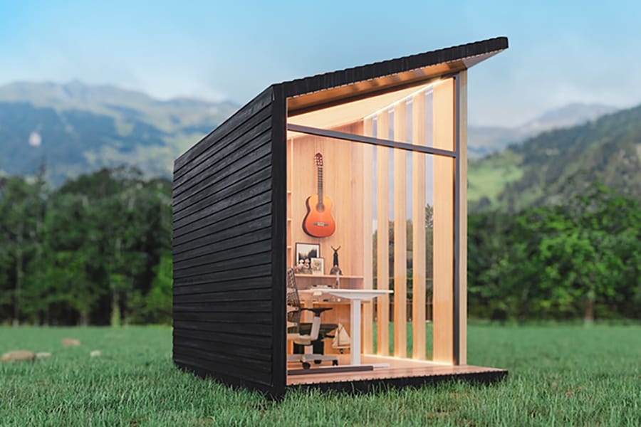 Zen Prefab Work Pod back view