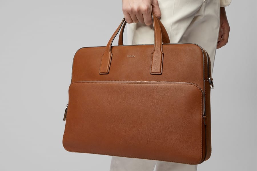 fathers day gift guide 2020 BOSS Leather brief