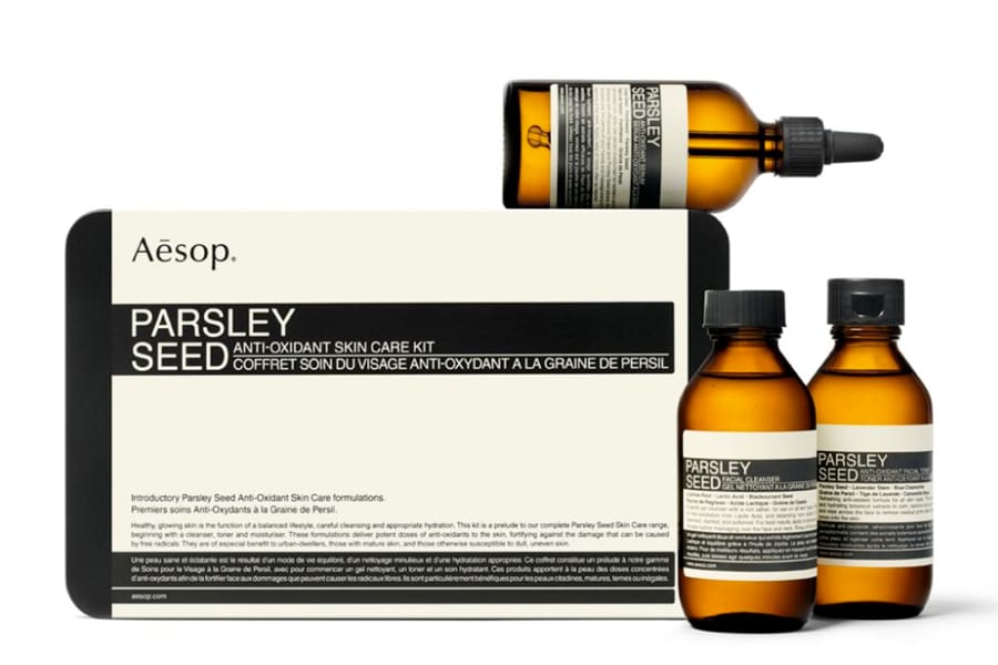 fathers day gift guide 2020 grooming Aesop Parsley Seed Anti Oxidant Skincare Kit