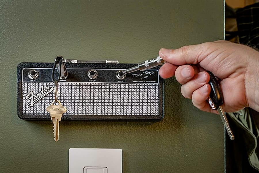 fathers day gift guide 2020 music lover Fender Jack Rack Wall Mounting Guitar Amp Key Holder